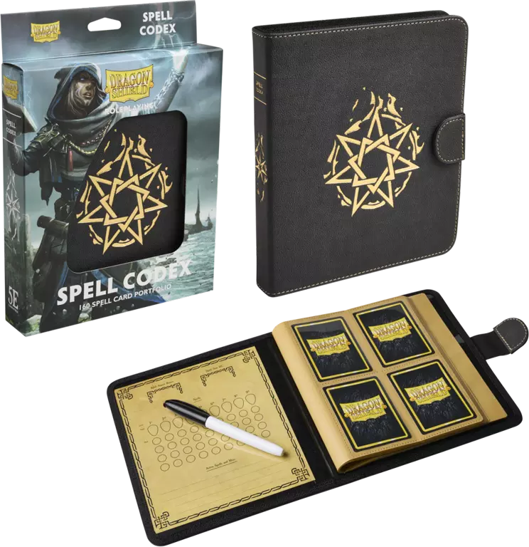 Dragon Shield Role Playing Game Spell Codex Portfolio Grey