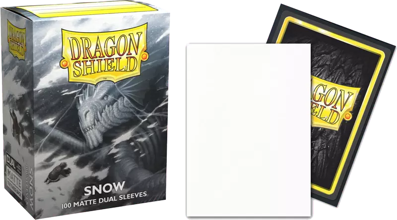 Dragon Shield Game Sleeves Matte Dual Snow 100Ct Pack