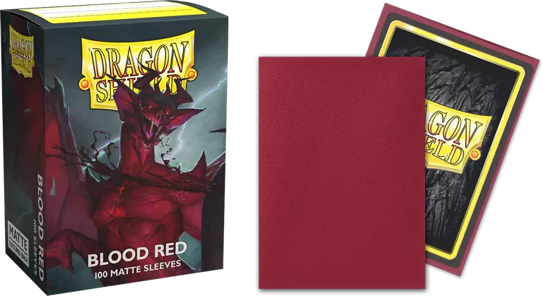 Dragon Shield Game Sleeves Matte Blood Red 100ct Pack