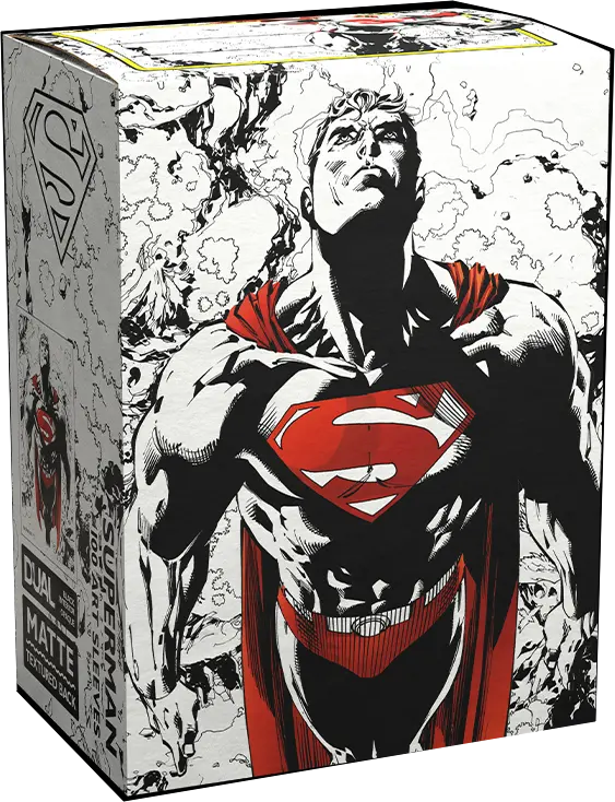 Dragon Shield Game Sleeves Art Superman Red/White Matte