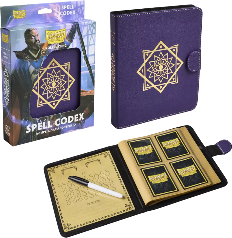 Dragon Shield Role Playing Game Spell Codex Portfolio Purple