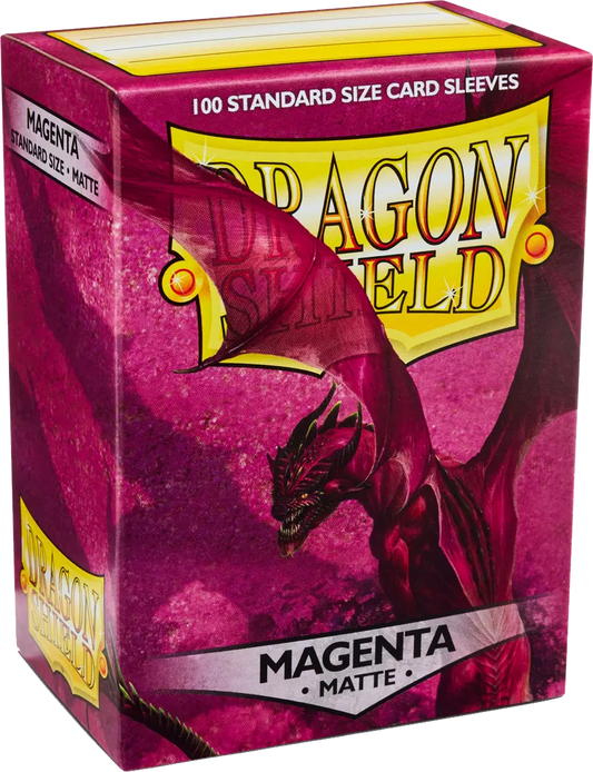 Dragon Shield Game Sleeves Matte Magenta 100Ct Pack