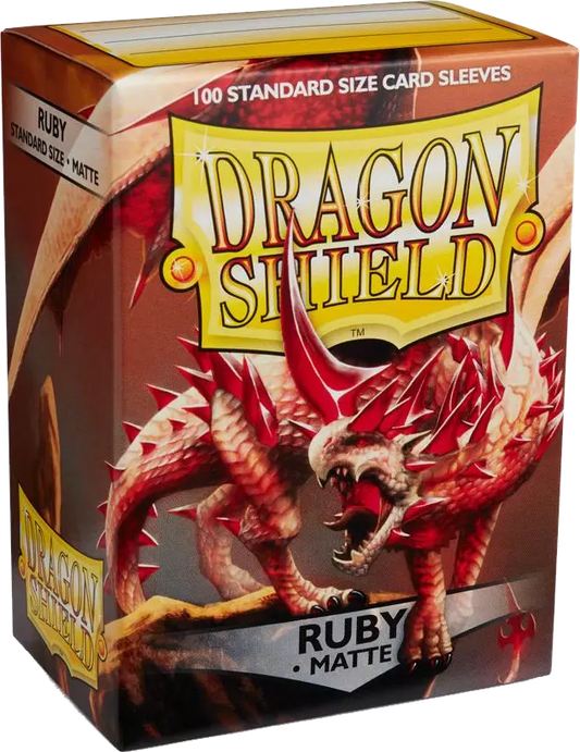 Dragon Shield Game Sleeves Matte Ruby 100Ct Pack