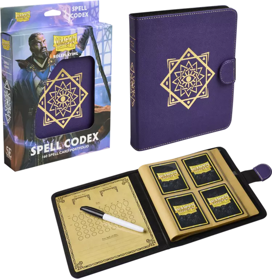 Dragon Shield Role Playing Game Spell Codex Portfolio Purple